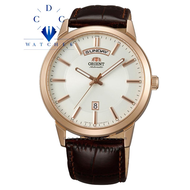 Đồng hồ Nam Dây da Orient Day and Date FEV0U002WH