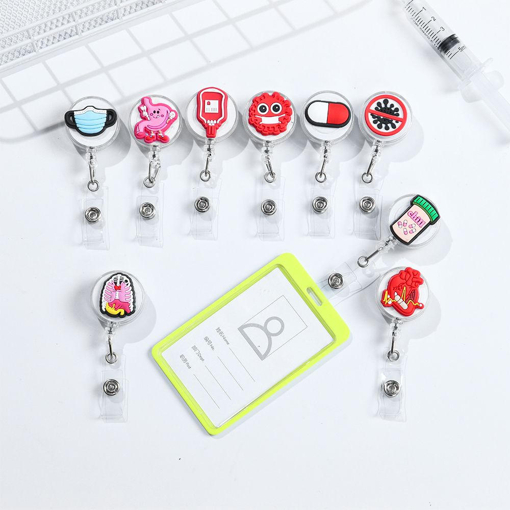 Móc Kẹp Bảng Tên/Thẻ ID Thiết Kế Dễ Thương Siêu Bền Tiện Dụng Cho Bác Sĩ/ Y Tá