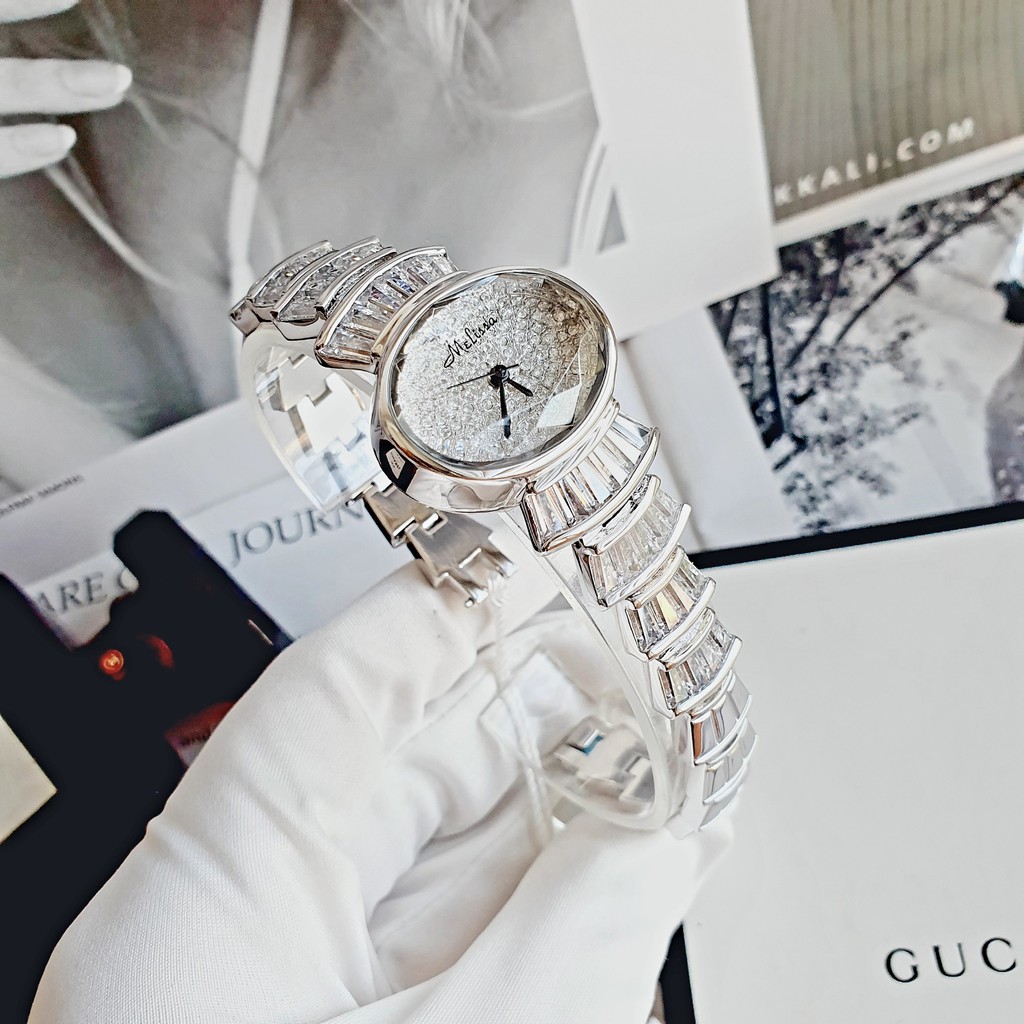 Đồng Hồ Nữ -  Melissa By Davena Chính Hãng Silver Stainless Steel Ladies Watch