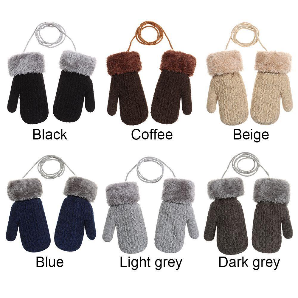 Găng Tay Lông Giả Dày Dặn Ấm Áp Cho Bé 1-4 Tuổi