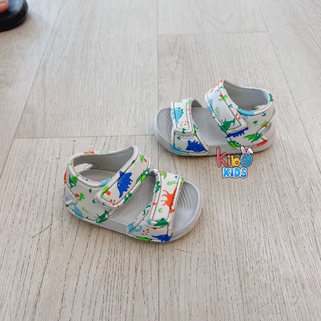 Sandal Xốp Cho Bé Trai Siêu Nhẹ Size từ 3 Tháng Hoạ Tiết Khủng Long A227