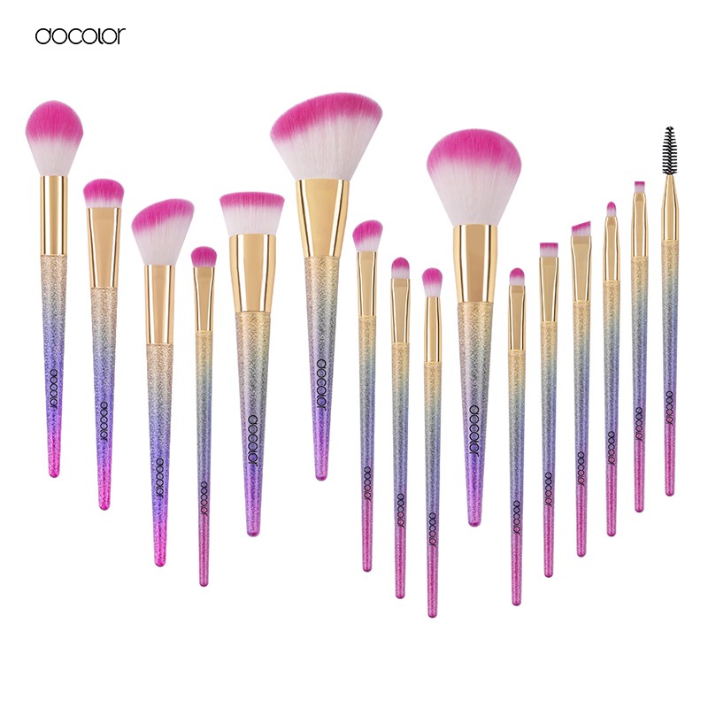 Bộ cọ cầu vồng 16 cây Docolor 16 Pieces Fantasy Makeup Brush Set