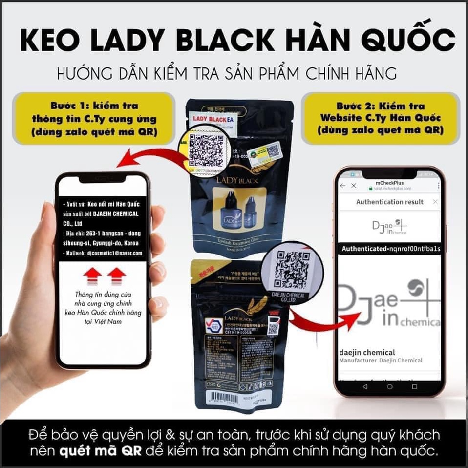 Keo nối mi LADY BLACK chính hãng siêu bám keo an toàn dễ sử dụng TOPMI
