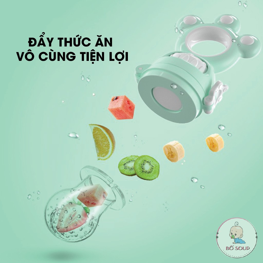 Túi nhai ăn dặm Misuta cao cấp, túi nhai chống hóc silicon an toàn cho bé