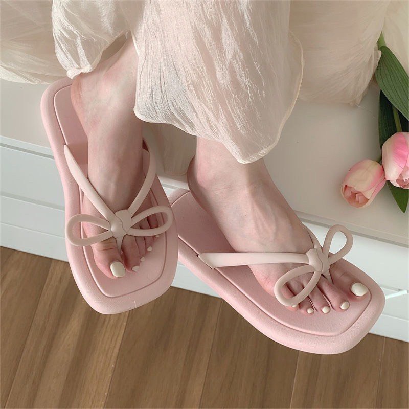 Dép kẹp, dép xỏ ngón quai nơ xinh xắn