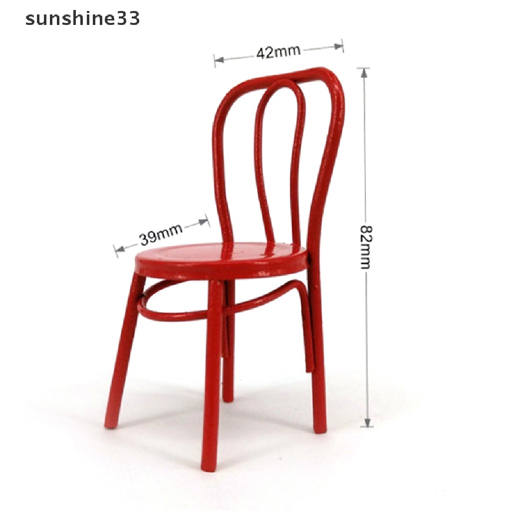 SU Dollhouse 1/6 1/12 iron chair model for dolls house furniture chair toy n