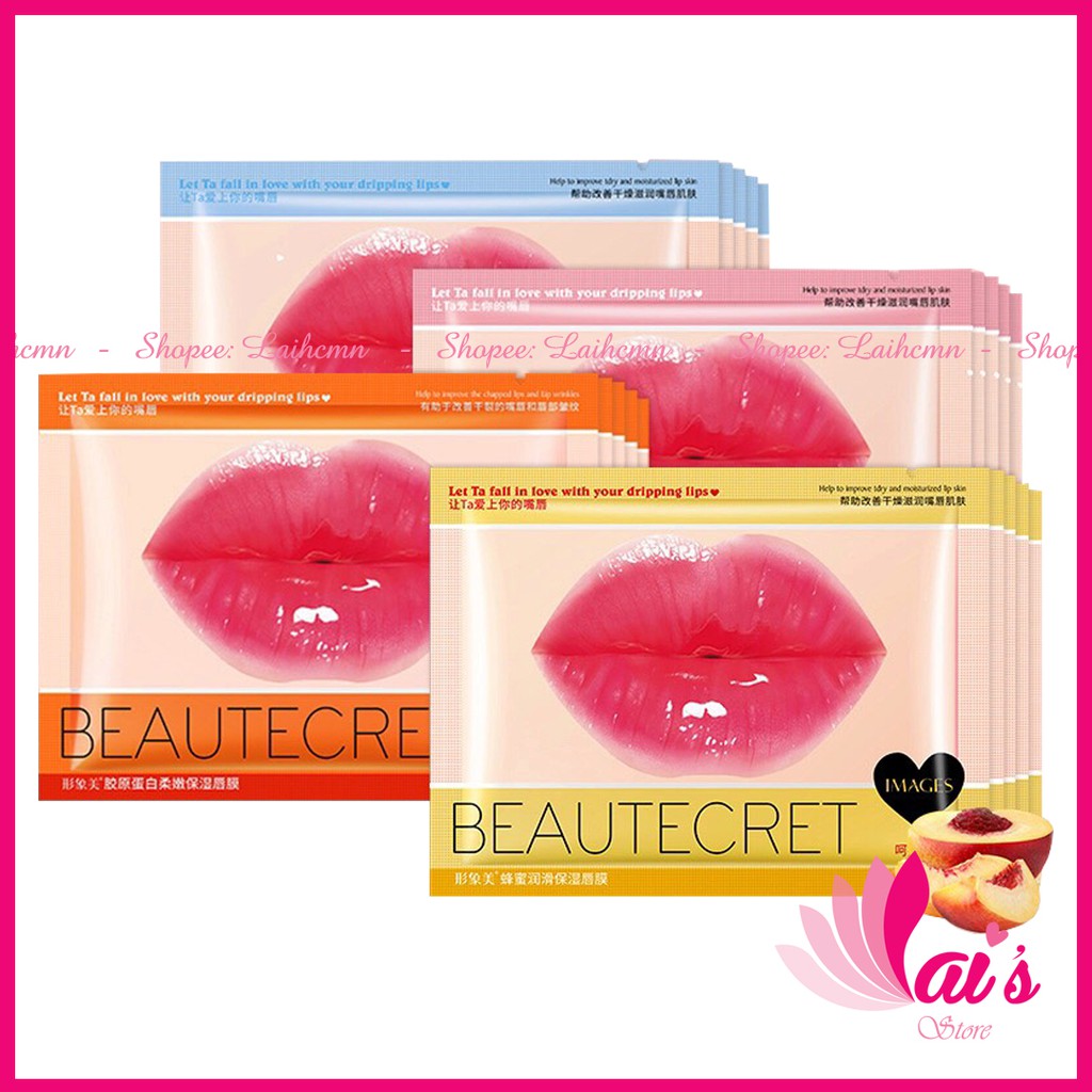 Mặt Nạ Môi Collagen Images Chiết Xuất Cherry, Mật Ong, Đào, Sữa Tươi Dưỡng Ẩm, Chống Nứt Nẻ, Môi Khô Lip Mask Chính Hãng | Thế Giới Skin Care