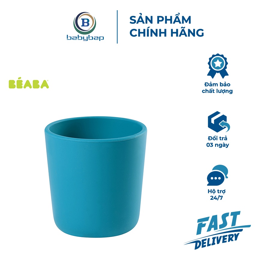 Bộ Ăn Dặm Silicone Đế Hít Không Đổ Béaba Không Đổi Màu, Không Bám Mùi