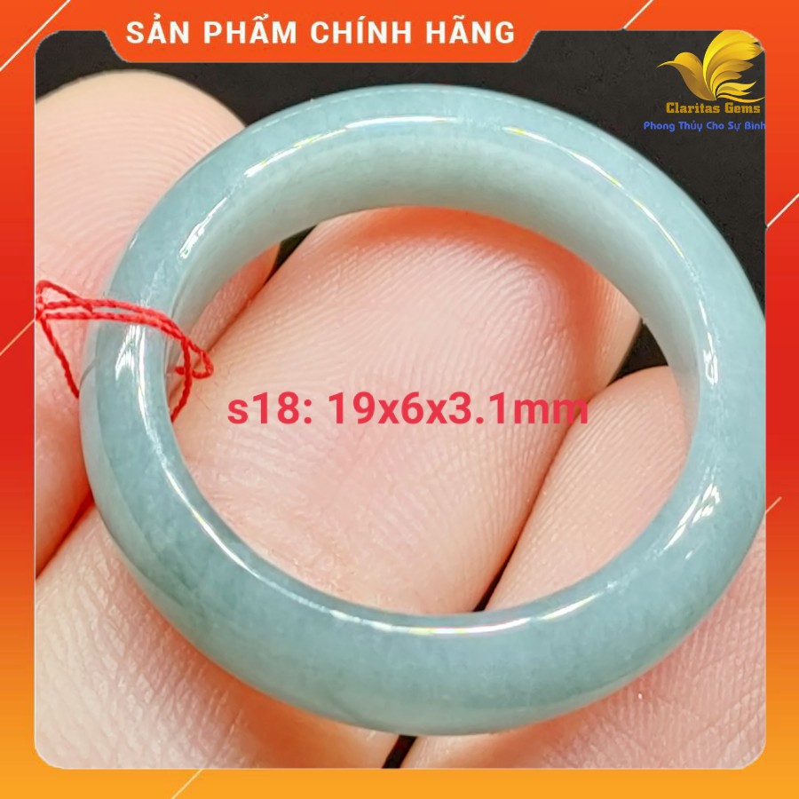 [ẢNH THẬT] PHONG THUY NHẪN NGOC NI 19MM CAM_THACH_ JADEITE LOẠI A KHONG_XU_LY (17-24)