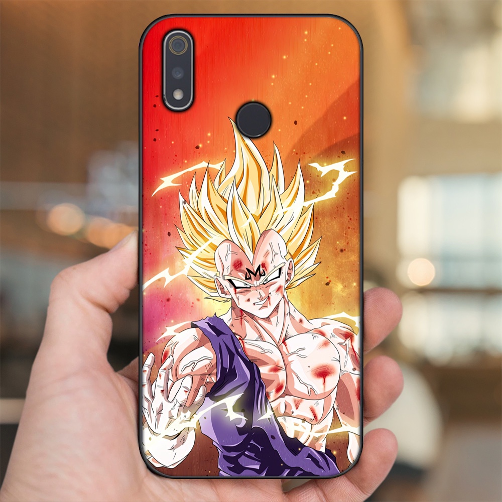 Ốp lưng Realme 3, 3 Pro viền đen in hình Vegeta Dragon Ball