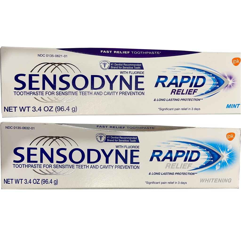 KEM ĐÁNH RĂNG SENSODYNE Rapid Relief HÀNG MỸ