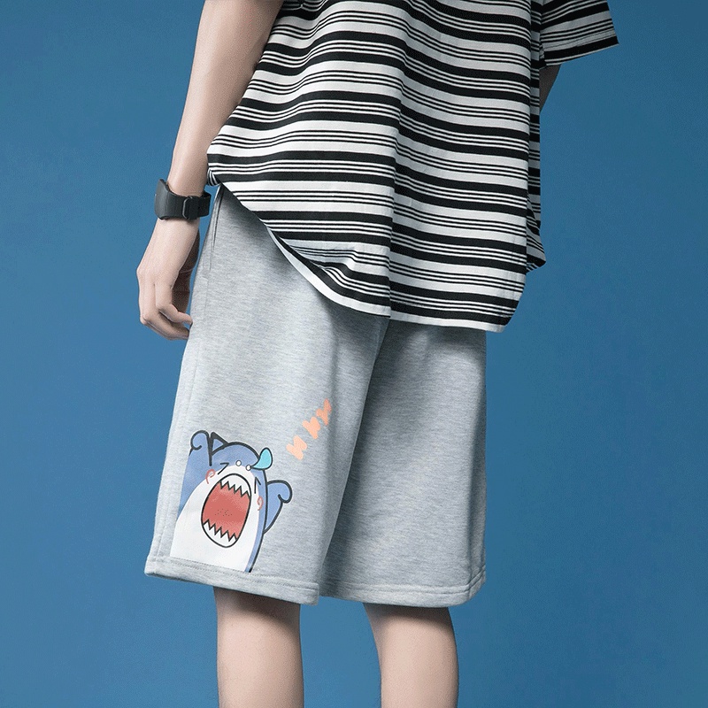 Quần Short Nam In Họa Tiết Phong Cách Hip Hop Nhật Bản Cỡ Lớn M-8XL