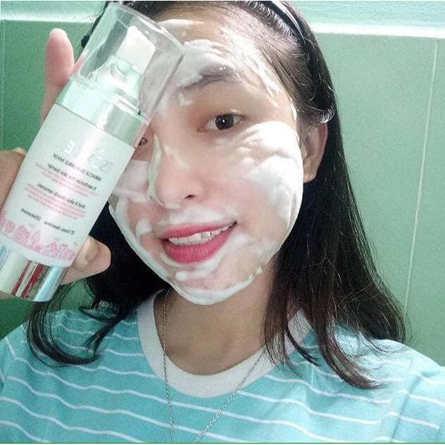 Mặt nạ sủi bọt thải độc 8in1 Escarcell Miracle Bubble O2 Mask Skinaz Hàn Quốc