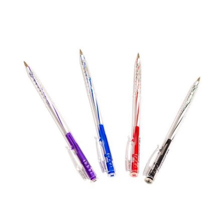 Combo 5 bút viết bi Thiên Long TL 027 màu xanh đỏ đen tím