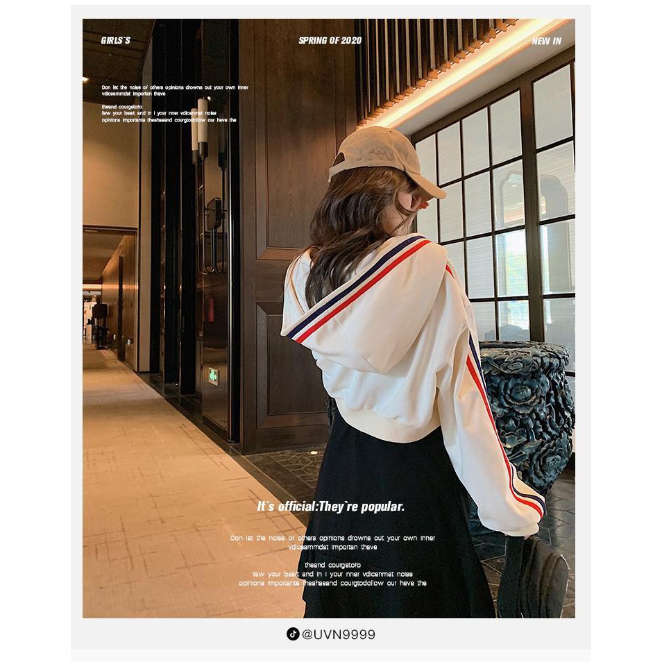 Áo Hoodie Vải Mỏng Kẻ Sọc Kiểu Hàn Quốc Thời Trang Mùa Xuân 2020