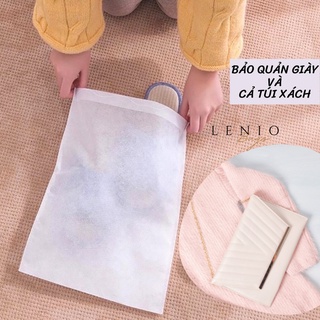 Túi rút vải đựng túi xách giày dép chống bụi chống trấy TB01 LENIO _ Combo 100 túi