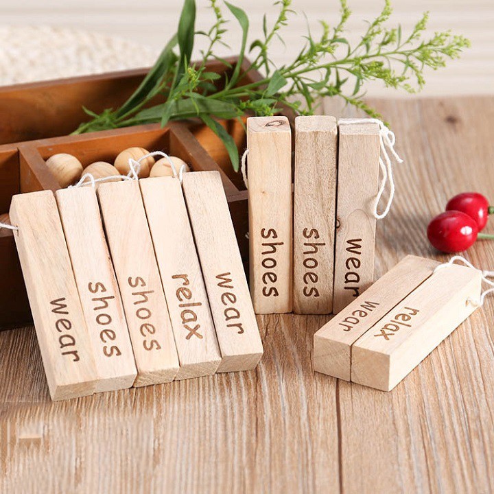 SET 5 thanh gỗ long não khử mùi treo tủ quần áo tuancuashop