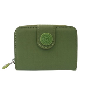 KIPLING Ví gấp màu trơn vải dù siêu nhẹ, chống thấm nước, dễ dàng vệ sinh vết bẩn