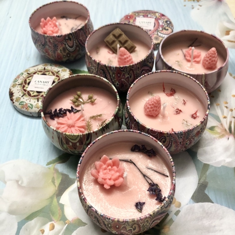 Nến thơm handmade Hương hoa hồng