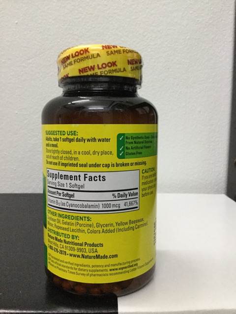 Viên Bổ Sung Vitamin B12 Nature Made B12 1000mcg 400 viên | BigBuy360 - bigbuy360.vn
