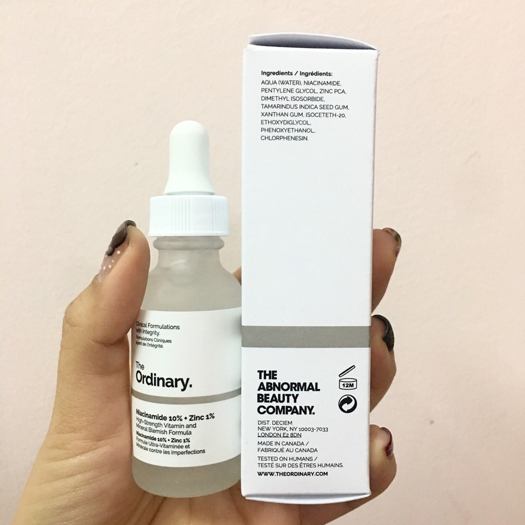 Serum The Ordinary Niacinamide 10% + Zinc 1% 30ml- Serium ngừa thâm