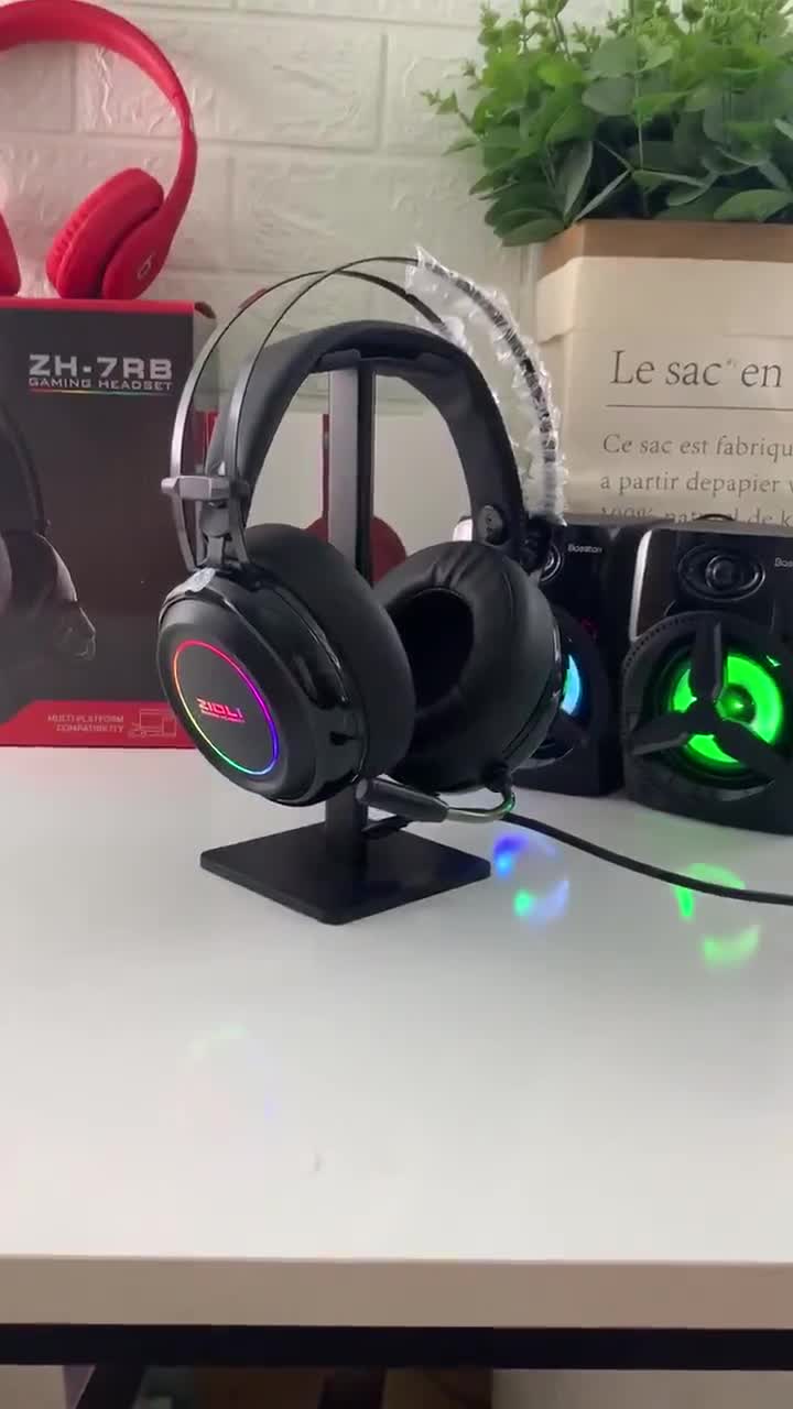 Tai Nghe Máy Tính Có Mic Gaming Led Rgb Headphone Chụp Tai Laptop Zidli ZH7 RB Nghe Nhạc Chơi Game Có Dây | BigBuy360 - bigbuy360.vn