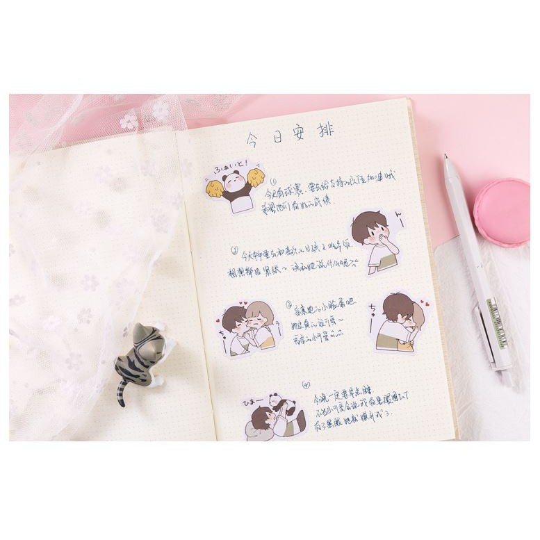Bộ 45 Sticker Panda Dễ Thương E64