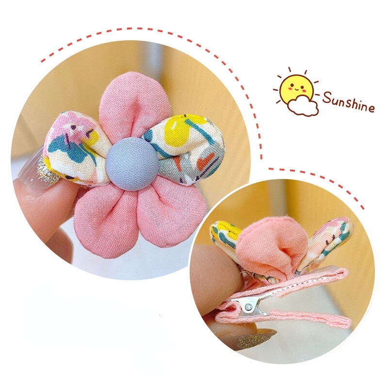 Set 2 Kẹp Tóc Hình Bướm/Hoa/Cánh Bướm Kiểu Hàn Quốc Đáng Yêu Dành Cho Bé Gái