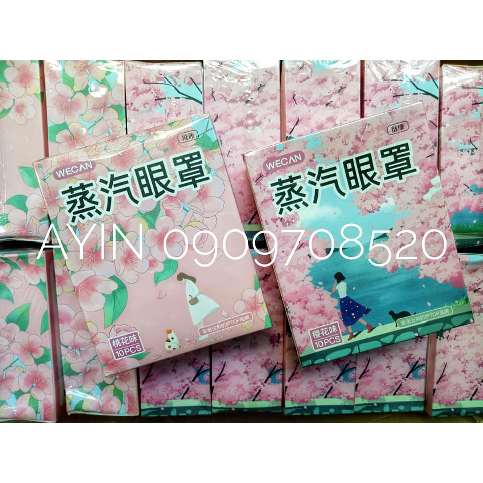 Mặt nạ mắt nóng Wecan thư giãn mắt - Hộp 10 miếng