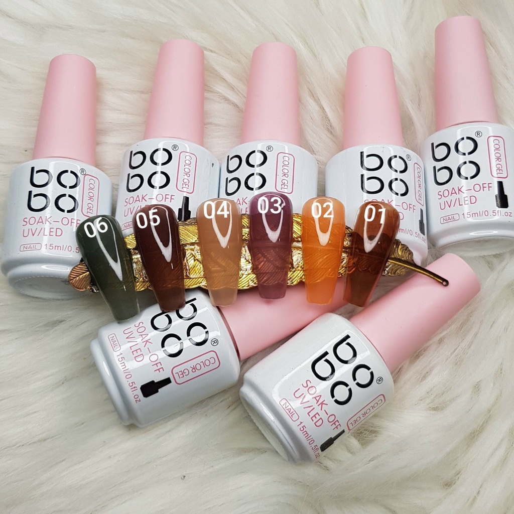 Sơn Gel Thạch Anh Bobo 15ml Siêu Đẹp Set 01 - 06