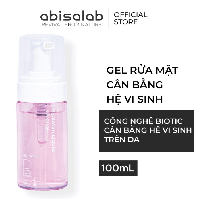 Sữa rửa mặt Hyaloten Liquid Cleanse ABISALAB 100ml Mẫu Mới 2022