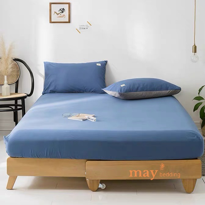 Ga giường May Bedding chất liệu cotton tici gồm ra giường và 2 vỏ gối nằm kích thước 1m2 1m6 1m8 2m2