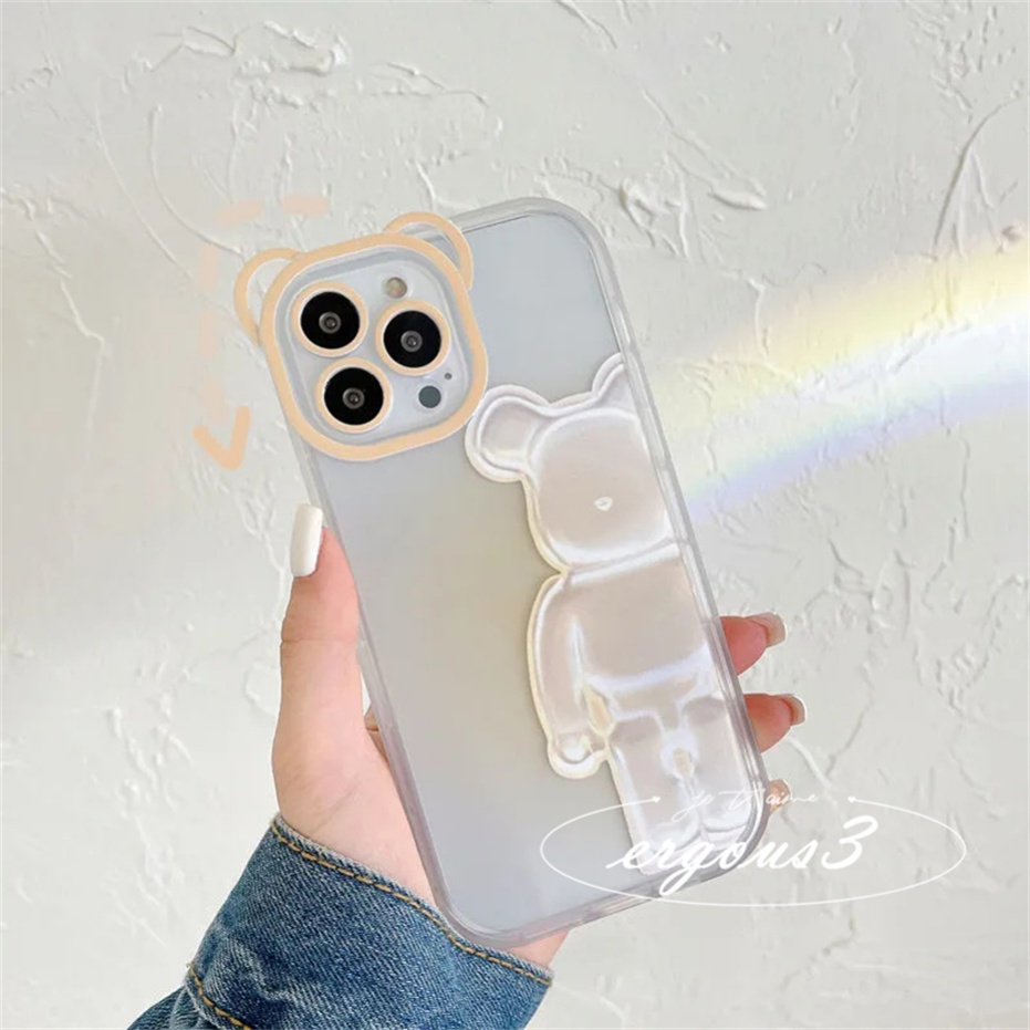 Ốp Điện Thoại Mềm Màu Kẹo Hình Gấu Cho iPhone 14 13 12 11 Pro Max SE2020 X XR Xs Max 7 8 6 6s Plus