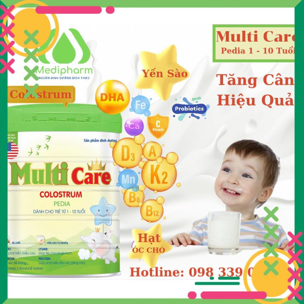 Sữa công thức cho bé từ 1-10 tuổi MULTI CARE COLOSTRUM PEDIA- Bổ sung cho chế độ ăn thiếu đạm và vi chất dinh dưỡng
