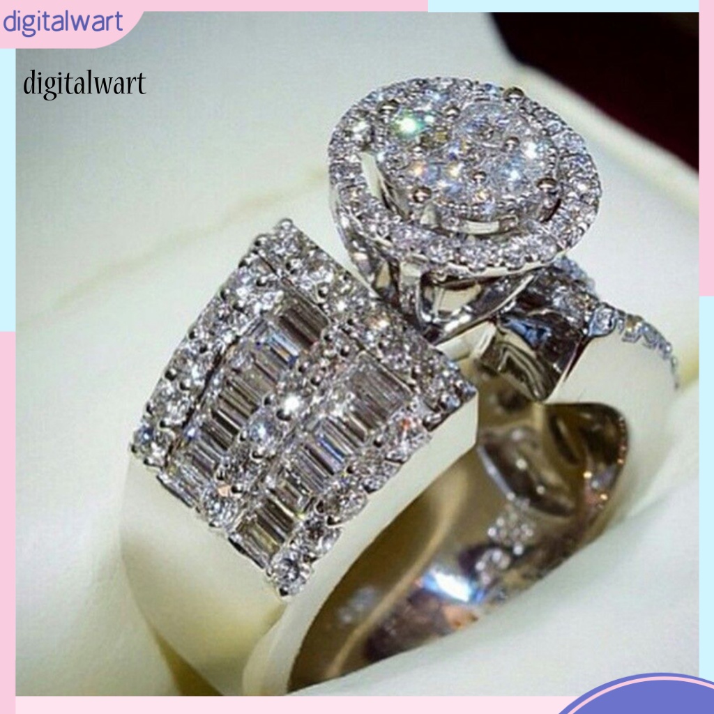 Kỹ Thuật Số| Nhẫn Đính Hôn Nữ Mặt Đá Zircon