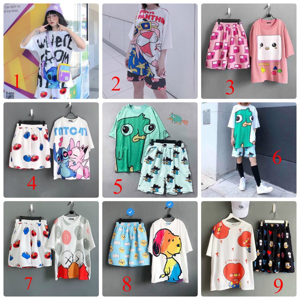 [Siêu] Bộ ngủ hoạt hình ngắn siêu cute , dễ thương bán chạy nhất năm 2020 ( Xưởng sỉ nguyễn hoa ) | BigBuy360 - bigbuy360.vn