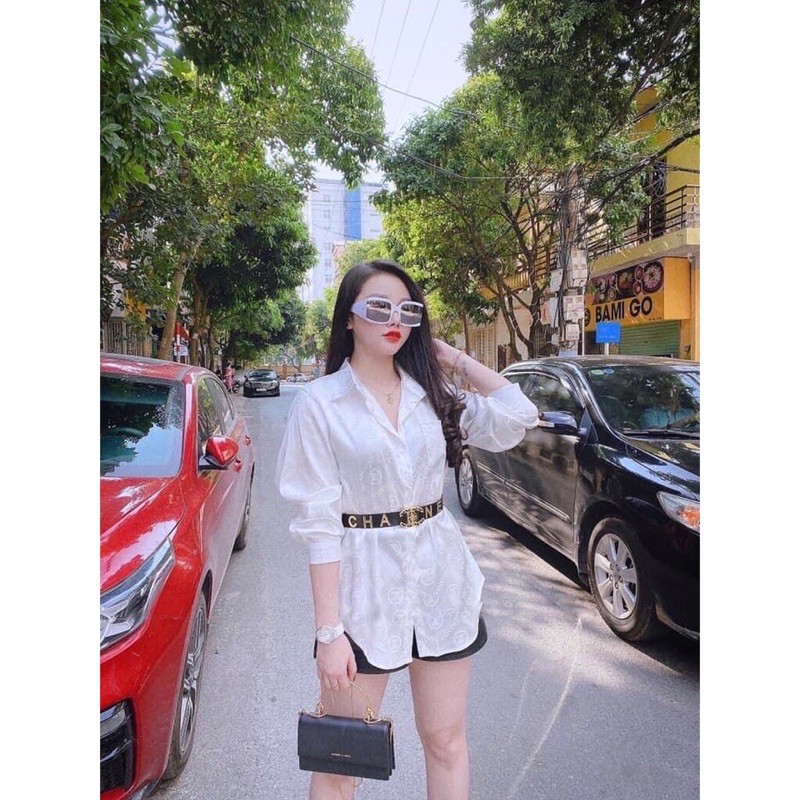 ÁO SƠ MI GẤM LỤA HOẠ TIẾT CHỮ
