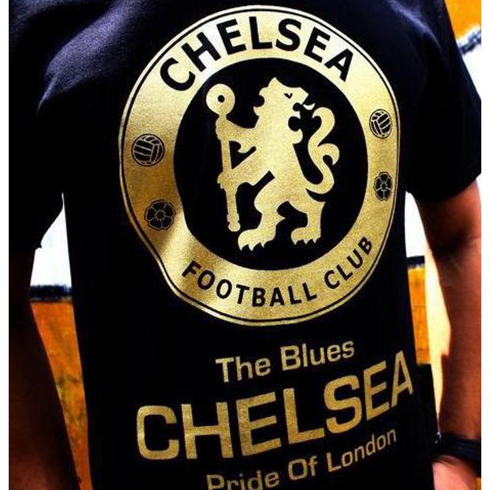 Áo Thun CHELSEA FC GOLD ANTHEM Màu Đen CFC THE BLUES THE BLUES WFCLOTH KD1