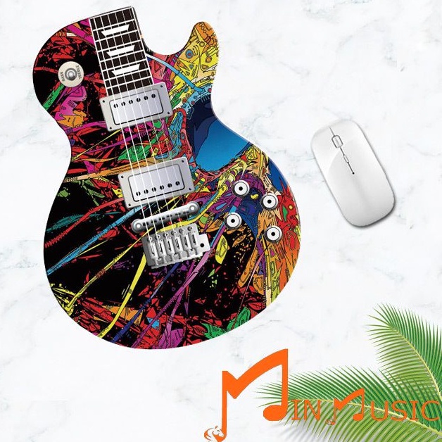 Miếng Lót Chuột, Pad Chuột Cỡ Lớn Chống Nước, Bàn Di Chuột hình Guitar độ dày 3 mm Mouse Pad Guitar