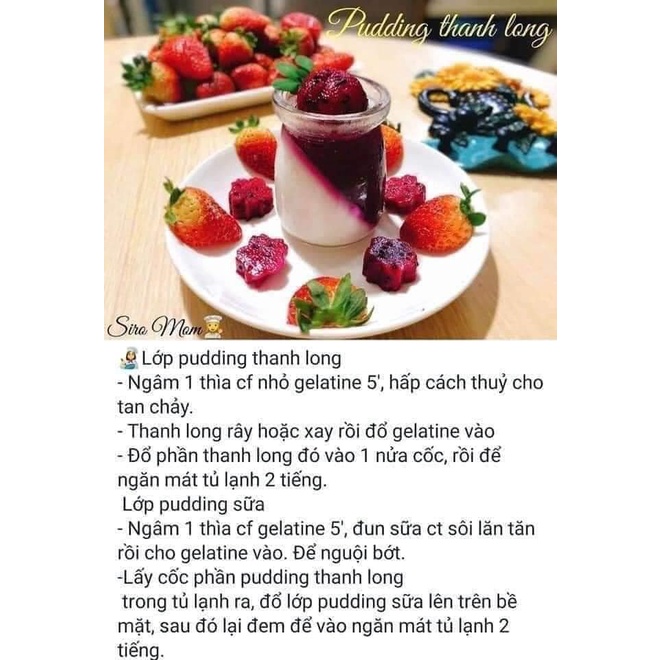 Bột gelatin hữu cơ cho bé nguyên liệu làm bánh thạch pudding BIO VEGAN 18G 85695