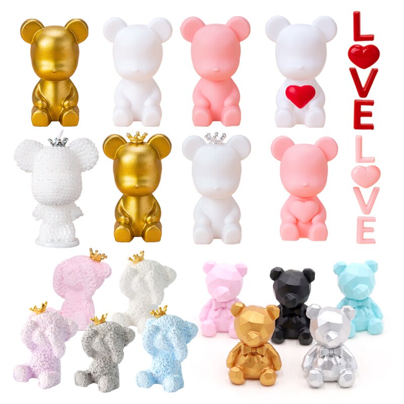 Phụ Kiện Trang Trí Bánh Kem Hình Gấu Hoạt Hình Dễ Thương