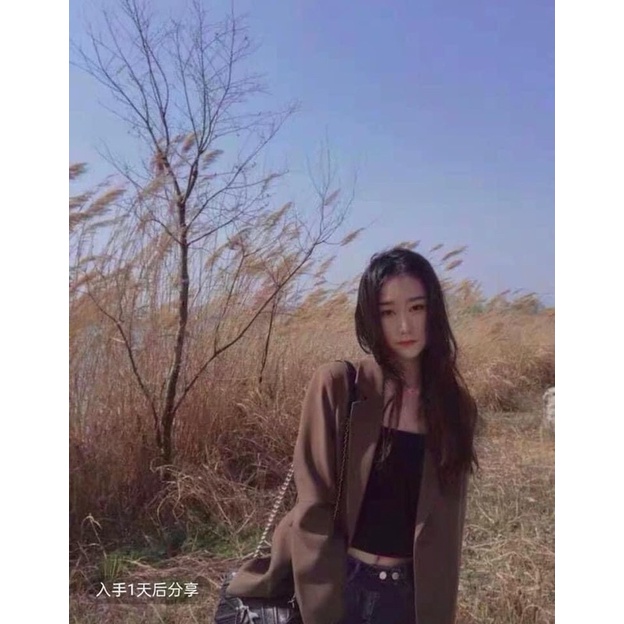 ÁO KHOÁC BLAZER 2 LỚP NÂU CHOCO QC ULZZANG HQ (Ảnh thật / Video)