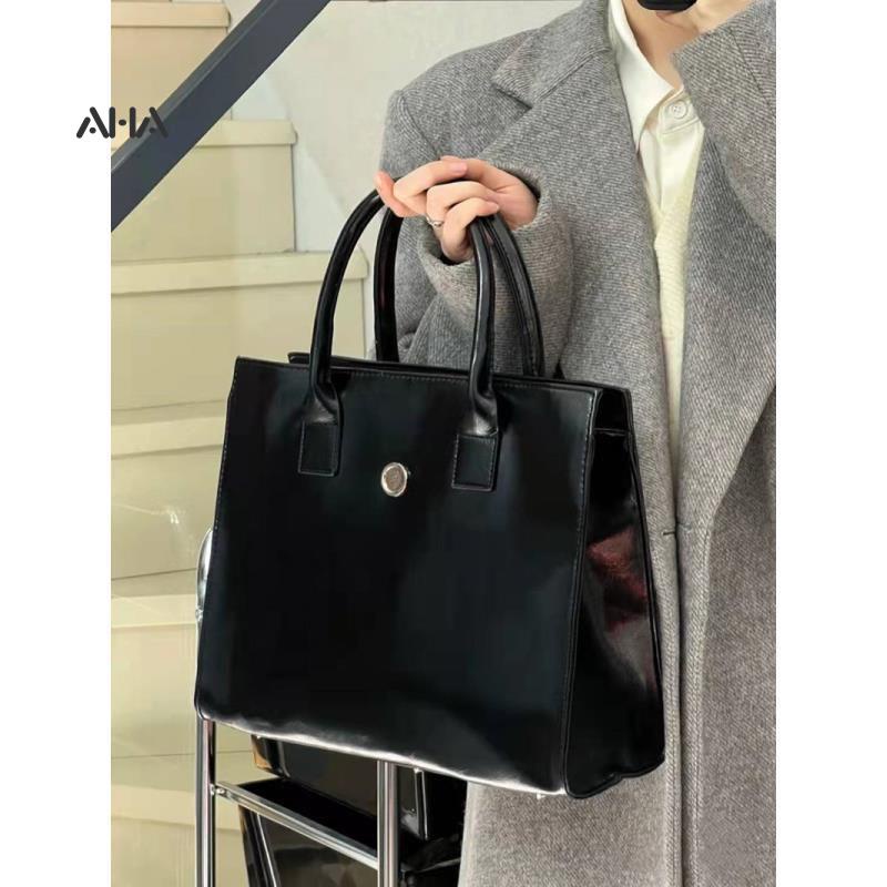 Túi xách AHA official chất liệu da mềm cỡ lớn thời trang Hàn Quốc cho nữ