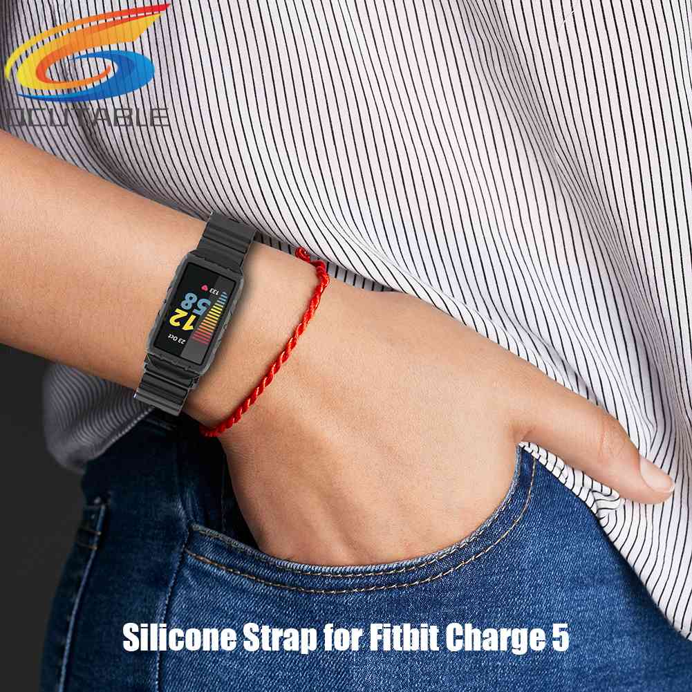 Dây Đeo Thay Thế Chất Liệu Silicon Màu Trơn Cho Fitbit Charge 5 / 4 / 4 SE / 3 / 3 SE