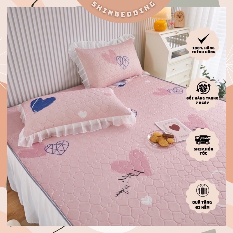 Shinbedding_Chiếu Điều Hoà Loại 1 Viền Bèo Xinh Xắn Kiểu Dáng Hàn Quốc