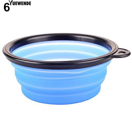Bát đựng thức ăn cho thú cưng chất liệu silicon và có thể xếp gọn dễ dàng