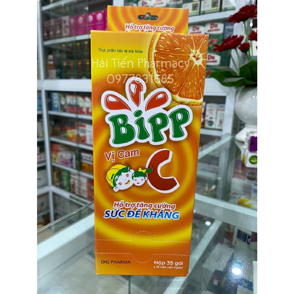 Bipp C kẹo ngậm bổ sung Vitamin C, tăng cường đề kháng, bền thành mạch gói 10 viên ngậm