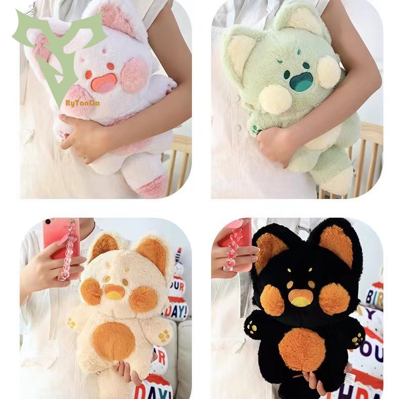 [Giao Hàng Nhanh] Túi Đeo Chéo Hình Gấu Teddy / Mèo Nhồi Bông 6 Màu Siêu Dễ Thương Chống Trượt Cho Bé