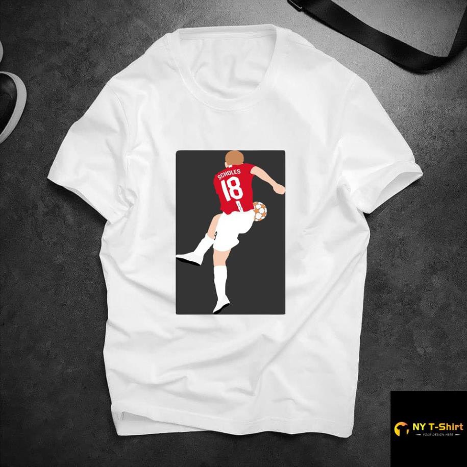 [Freeship] Áo Thun In Hình Paul Scholes Man Utd Mã 03 - Áo In Hình Cầu Thủ Bóng Đá