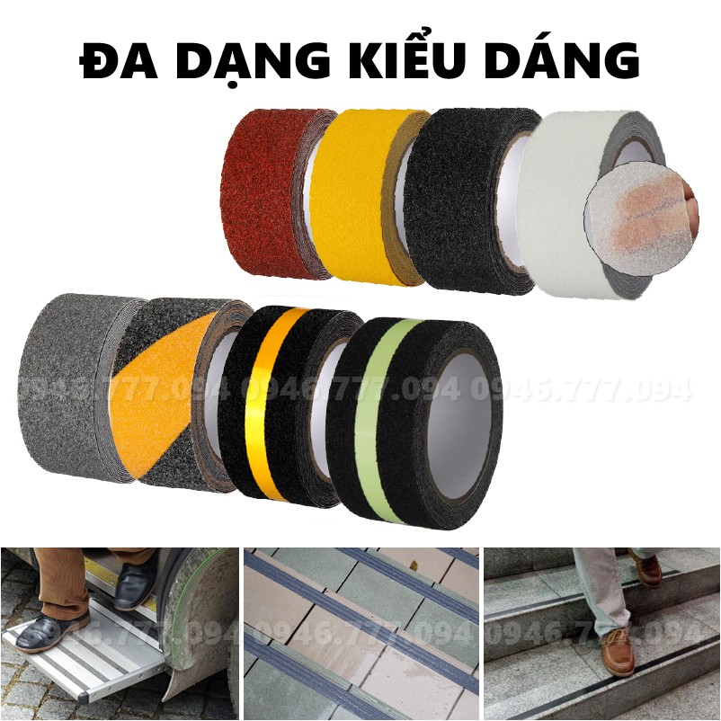 Băng dính chống trơn trượt  Băng keo nhám NANORON dán cầu thang dán bậc cửa ra vào